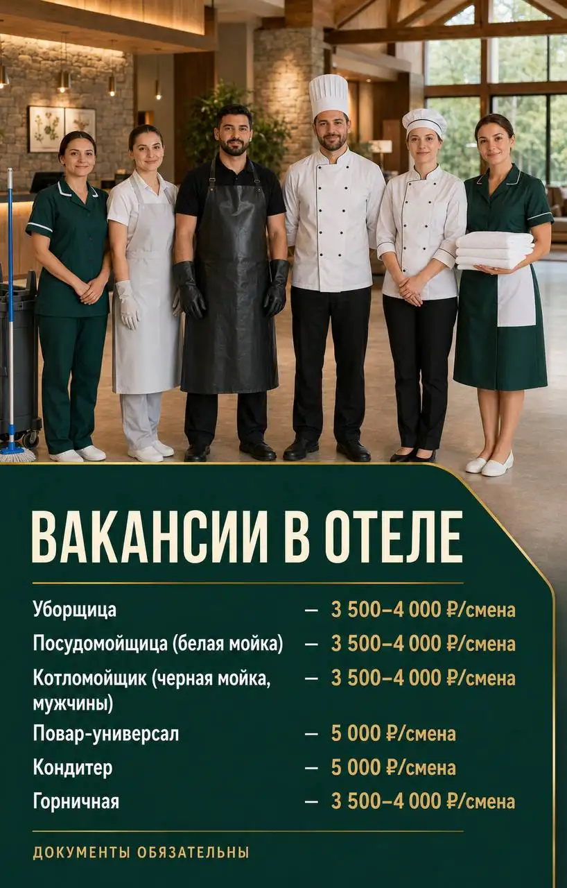 Вакансии в загородный отель Яхонты Истра - Гостиничный бизнес (Работа) в Истра