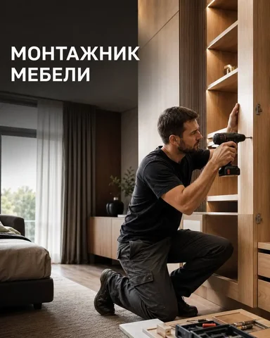 Монтажник мебели - Работа в сфере обслуживания в Москва