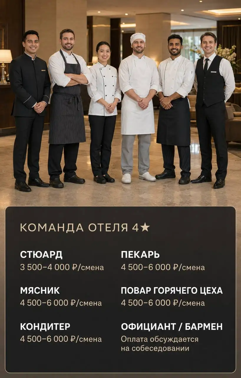 Вакансии в отель 4★ Москва - Гостиничный бизнес (Работа) в Москва