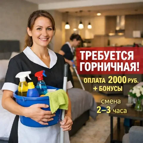 Горничная в Москве для уборки двухкомнатных квартир посуточно - Обслуживающий персонал в Москва