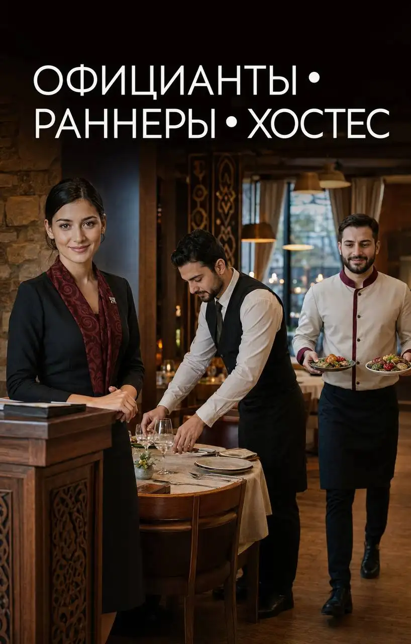 Работа в ресторане: Официант, Раннер, Хостес - Общественное питание (Работа) в Москва