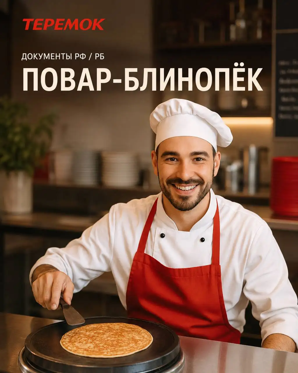 Повар-блинопек, сотрудник ресторана Теремок - Повар (Работа) в Москва