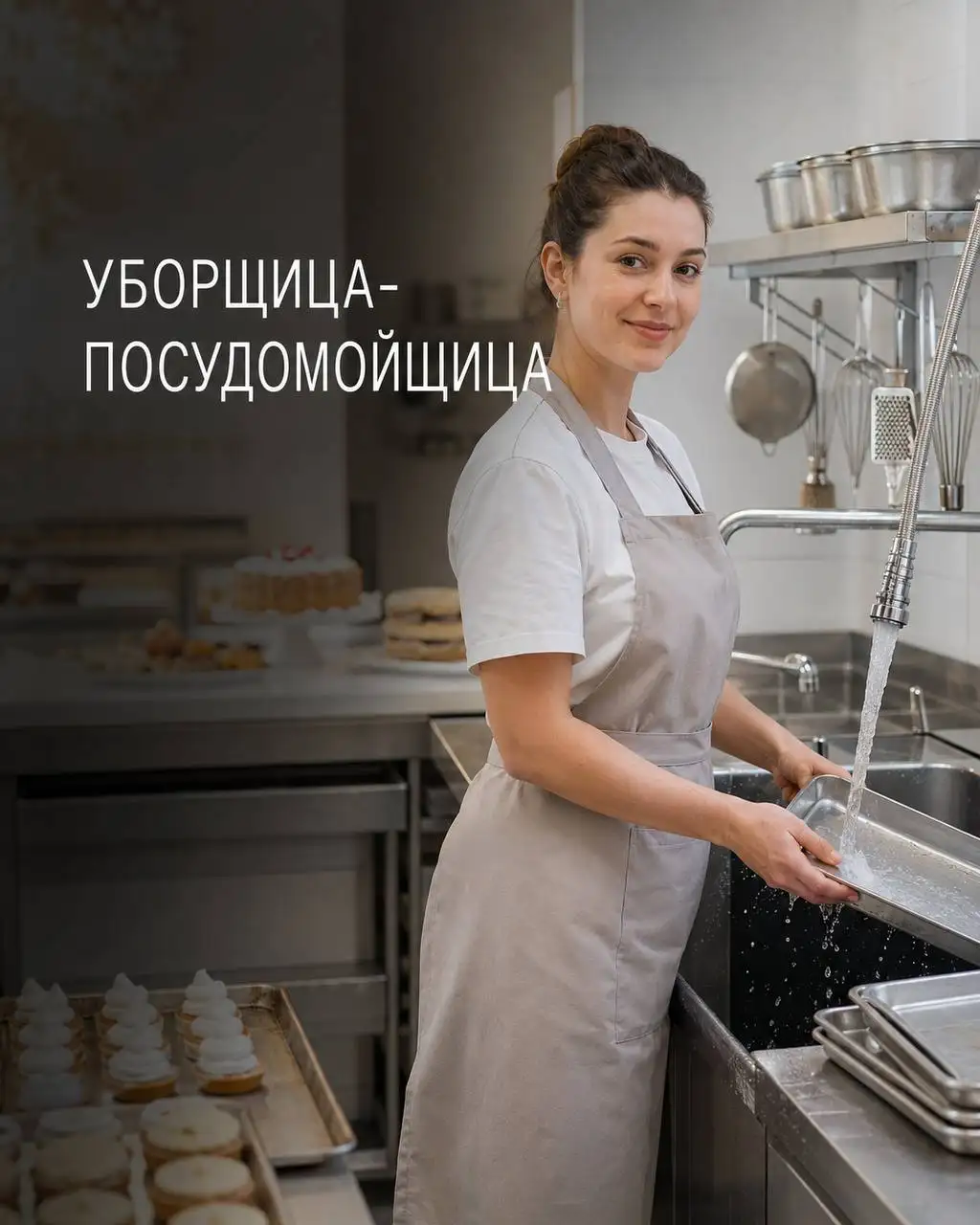 Уборщица-посудомойщица в кондитерскую - Работа в Москва
