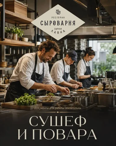 Вакансия поваров в ресторан «Сыроварня» - Официант в Зеленоград