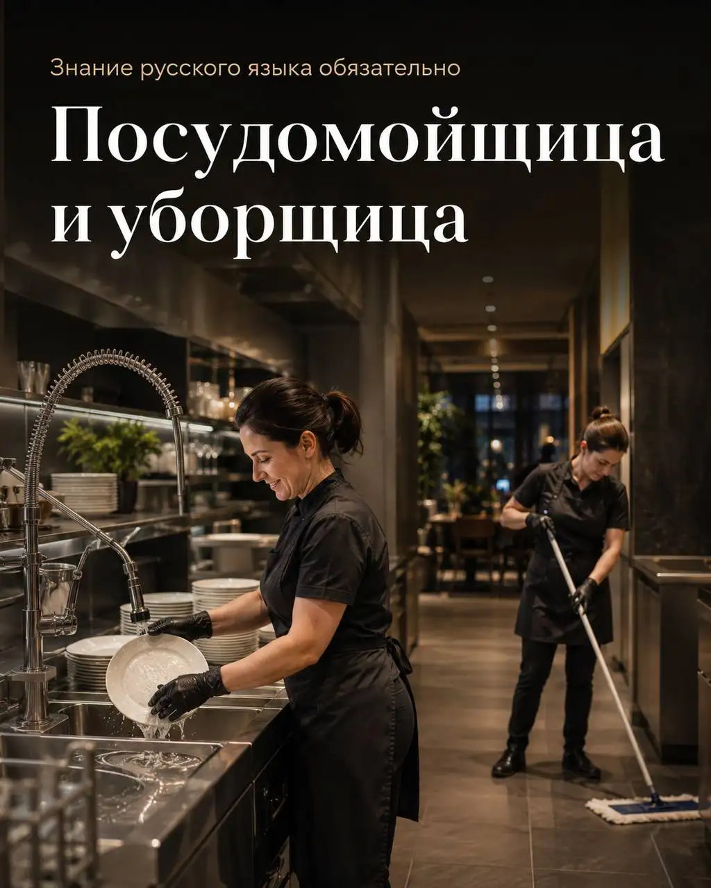 Посудомойщица/Уборщица, Москва - Работа в Москва