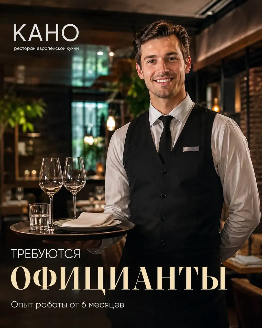 Официант в Москве - Официант (Работа) в Москва