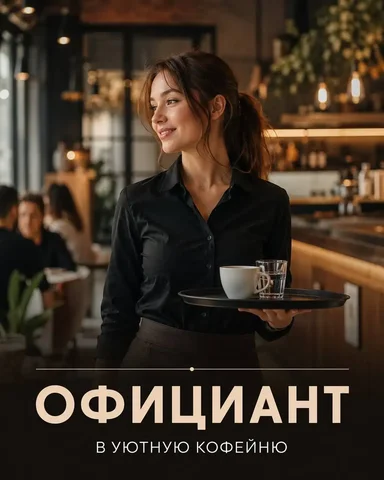 Официант в кофейню ЖК Lucky - Вакансия в Москва