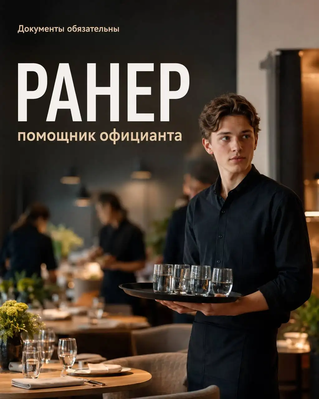 Помощник официанта - Работа в Москва