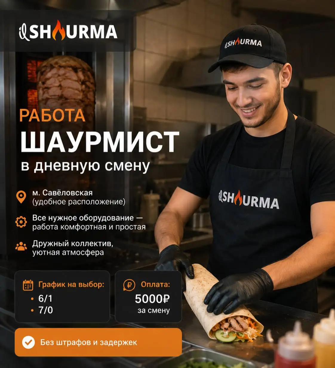Шаурмист, работа - Рестораны/Кафе (Работа) в Москва