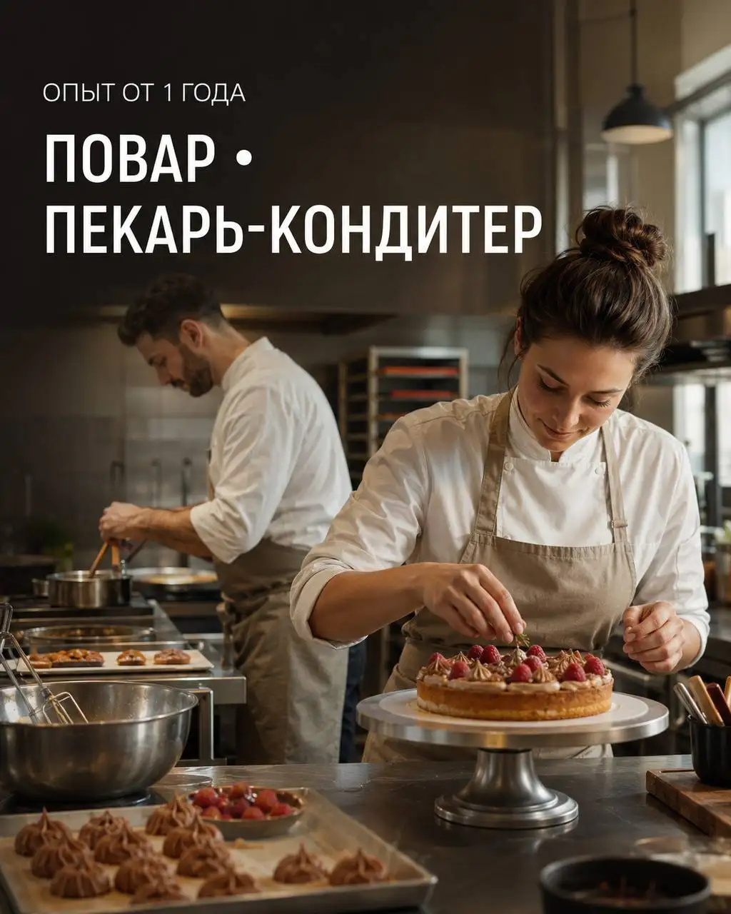 Пекарь-кондитер и повар в сеть кофеен Мануфактура - Повар, кондитер (Работа) в Москва