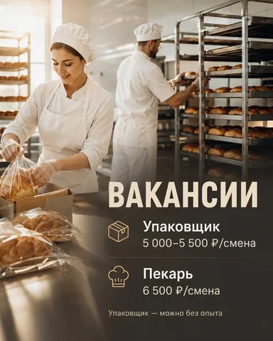 Упаковщик и пекарь - Консьерж в Москва