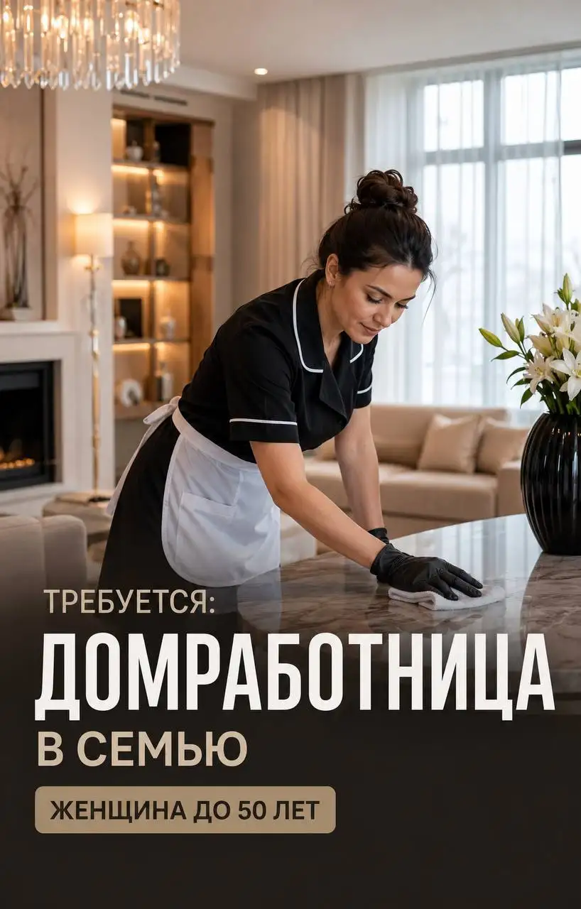 Домработница с проживанием - Работа в Москва