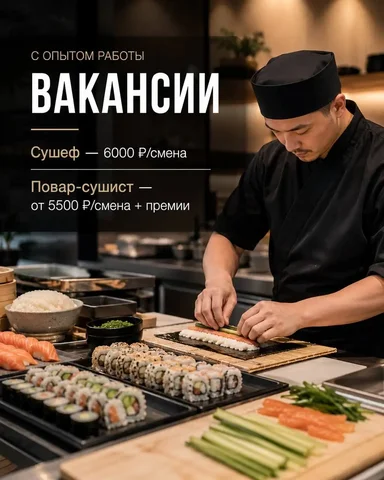Шеф-повар и повар-сушист в ресторан доставки в Красногорске - Работа в Красногорск