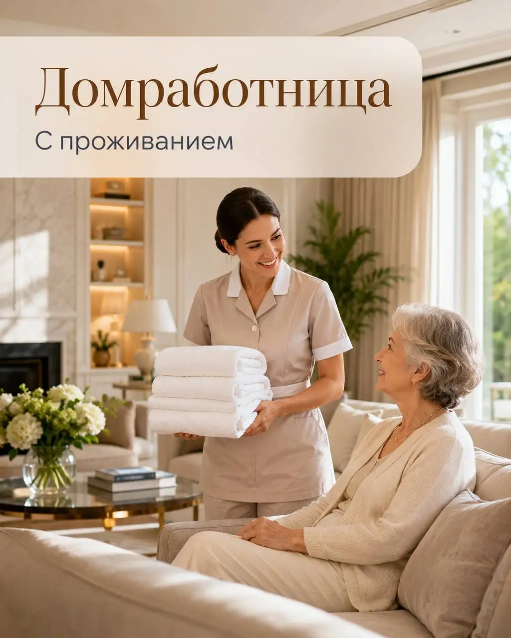 Домработница с проживанием от 100 000₽ - Домашний персонал (Работа) в Москва