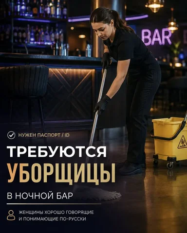 Уборщица в ночной бар - Кассир в Москва