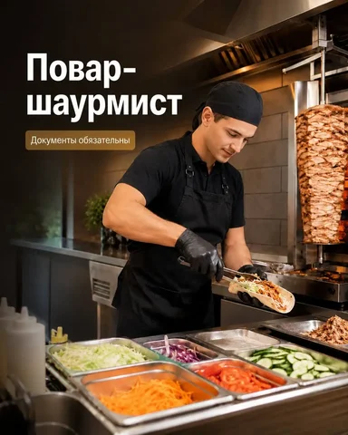 Повар-шаурмист в Москве, от 4500₽/смена + премии - Кассир в Москва