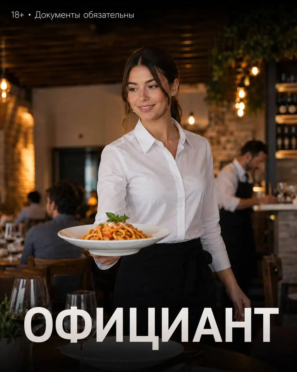 Вакансия официанта в Москве - Рестораны/Кафе (Работа) в Москва