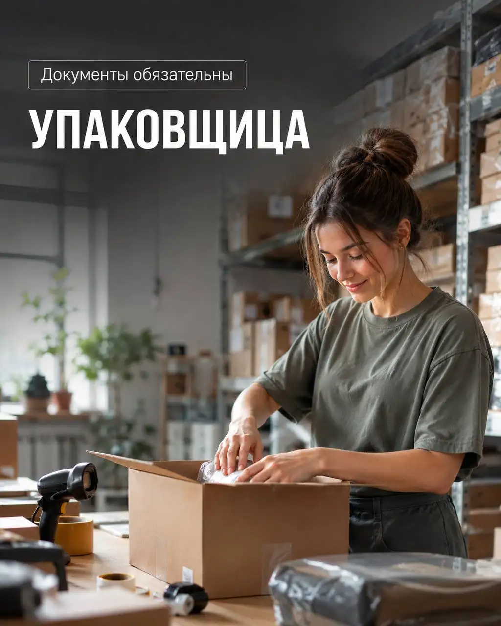 Упаковщица на склад (Москва) - Работа в Москва