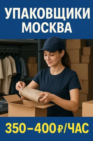 УПАКОВЩИК, Москва, зарплата 100 000 - 120 000 ₽ - Кассир в Москва