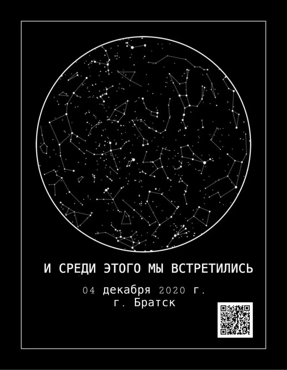 Картина звёздного неба на конкретную дату