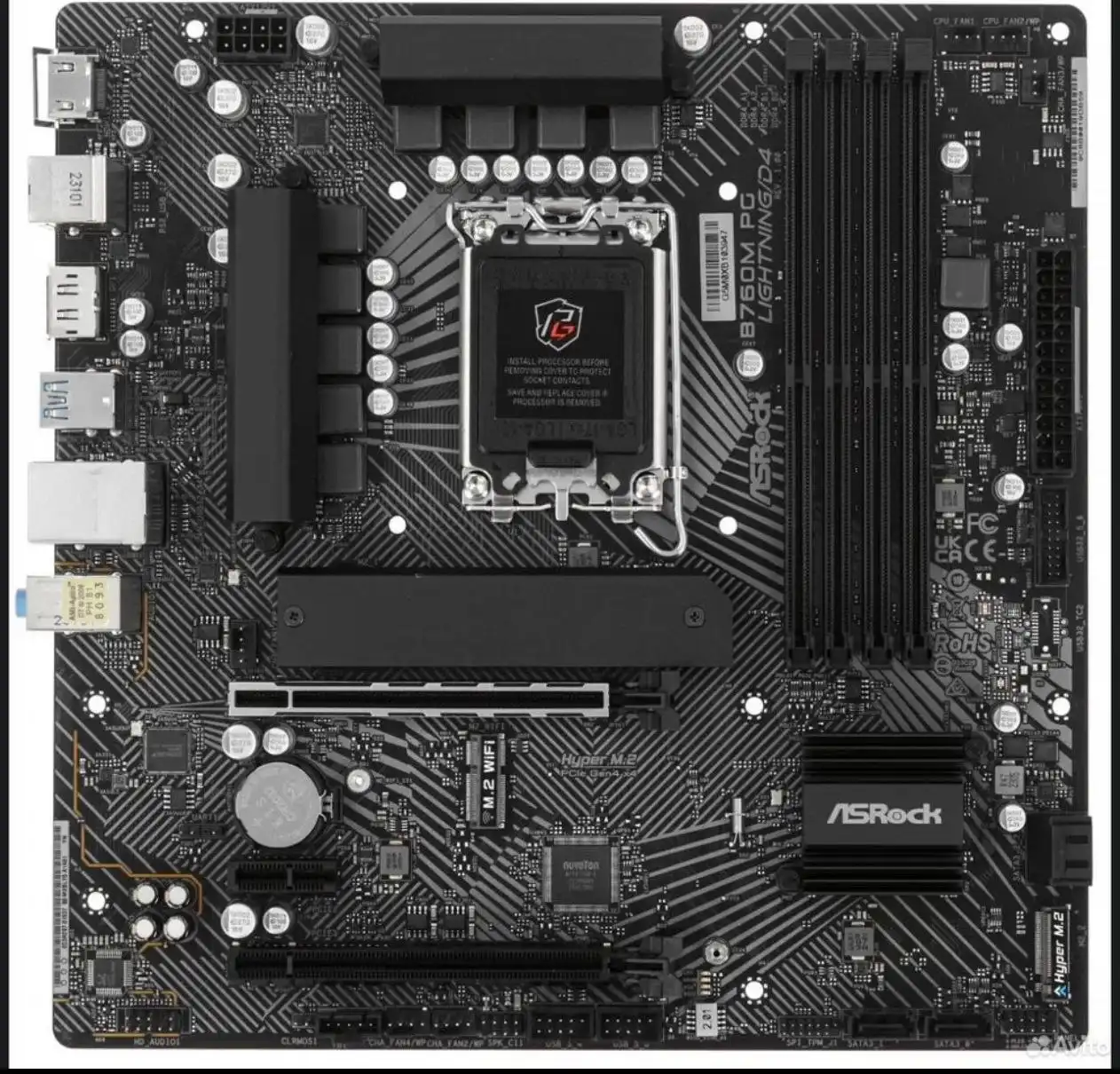 Продам материнскую плату ASRock B760M PG Lightning/D4 - Комплектующие для ПК (Электроника) в Братск