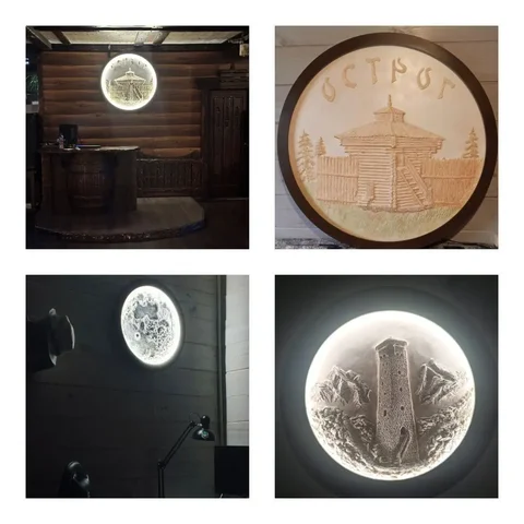 Эксклюзивные картины-светильники барельеф из гипсовой штукатурки - Пневматическое оружие в Братск