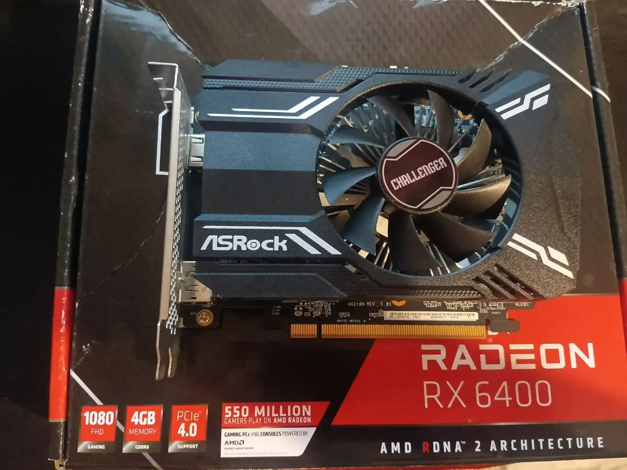 Видеокарта ASRock RX 6400 4GB с гарантией до 2028 - Компьютерные комплектующие (Электроника) в Братск