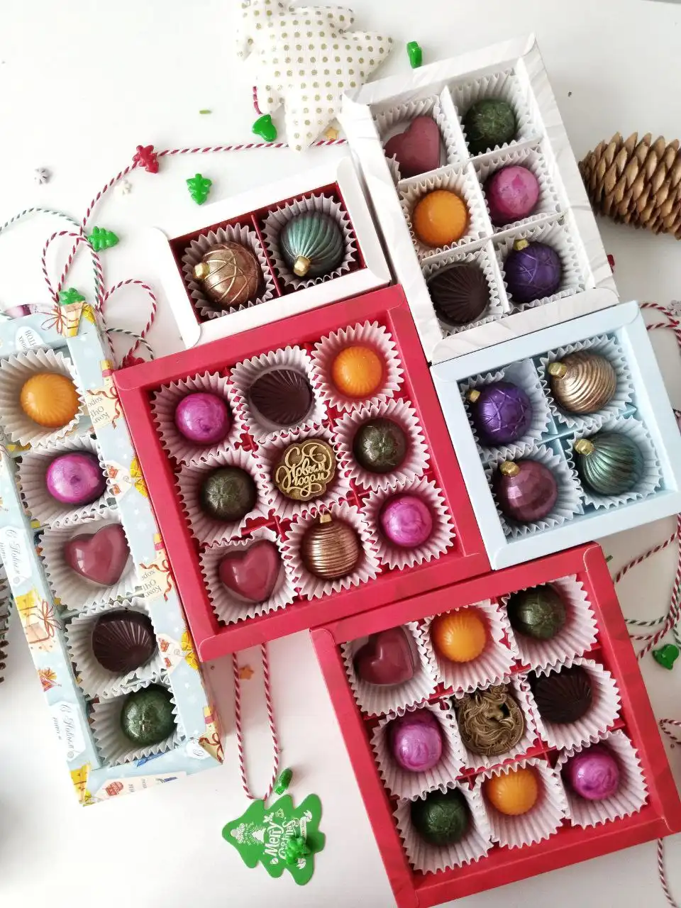 Корпусные конфеты ручной работы к Новому году