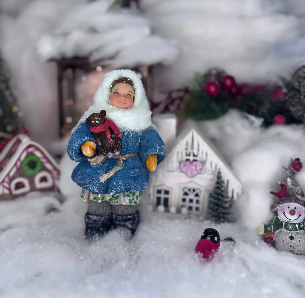 Ватная игрушка ручной работы