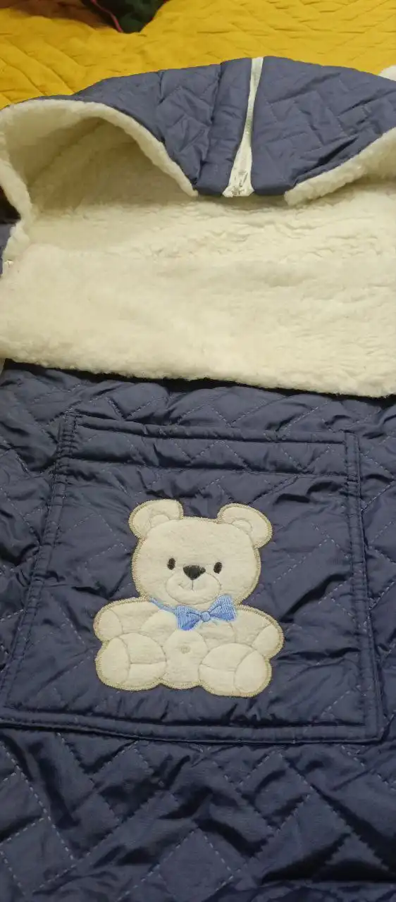 Зимний теплый конверт из натуральной овечьей шерсти