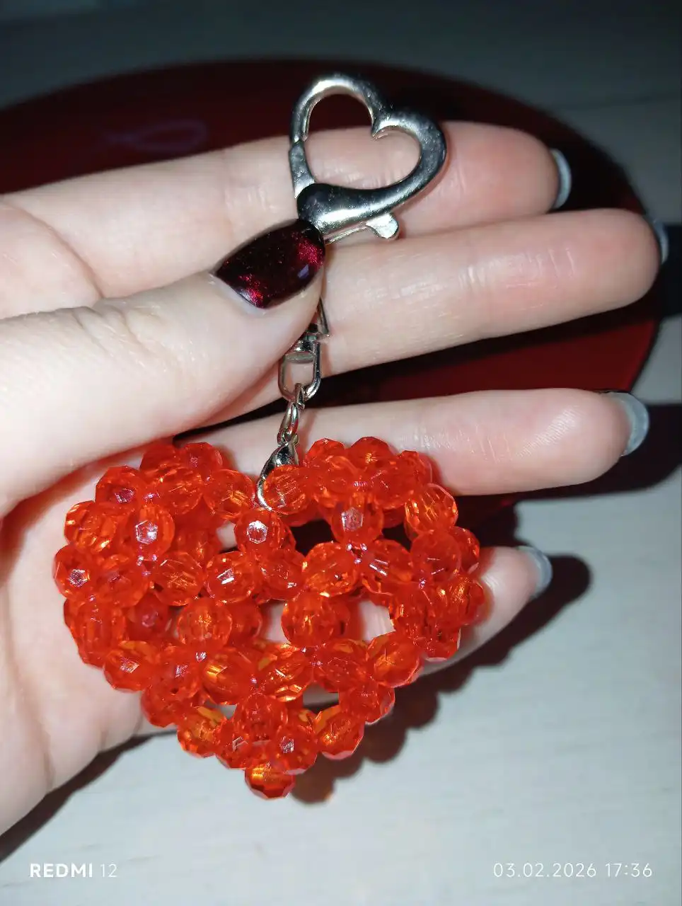 Брелок мини сердце из бусин ручной работы - Барахолка в Барнаул