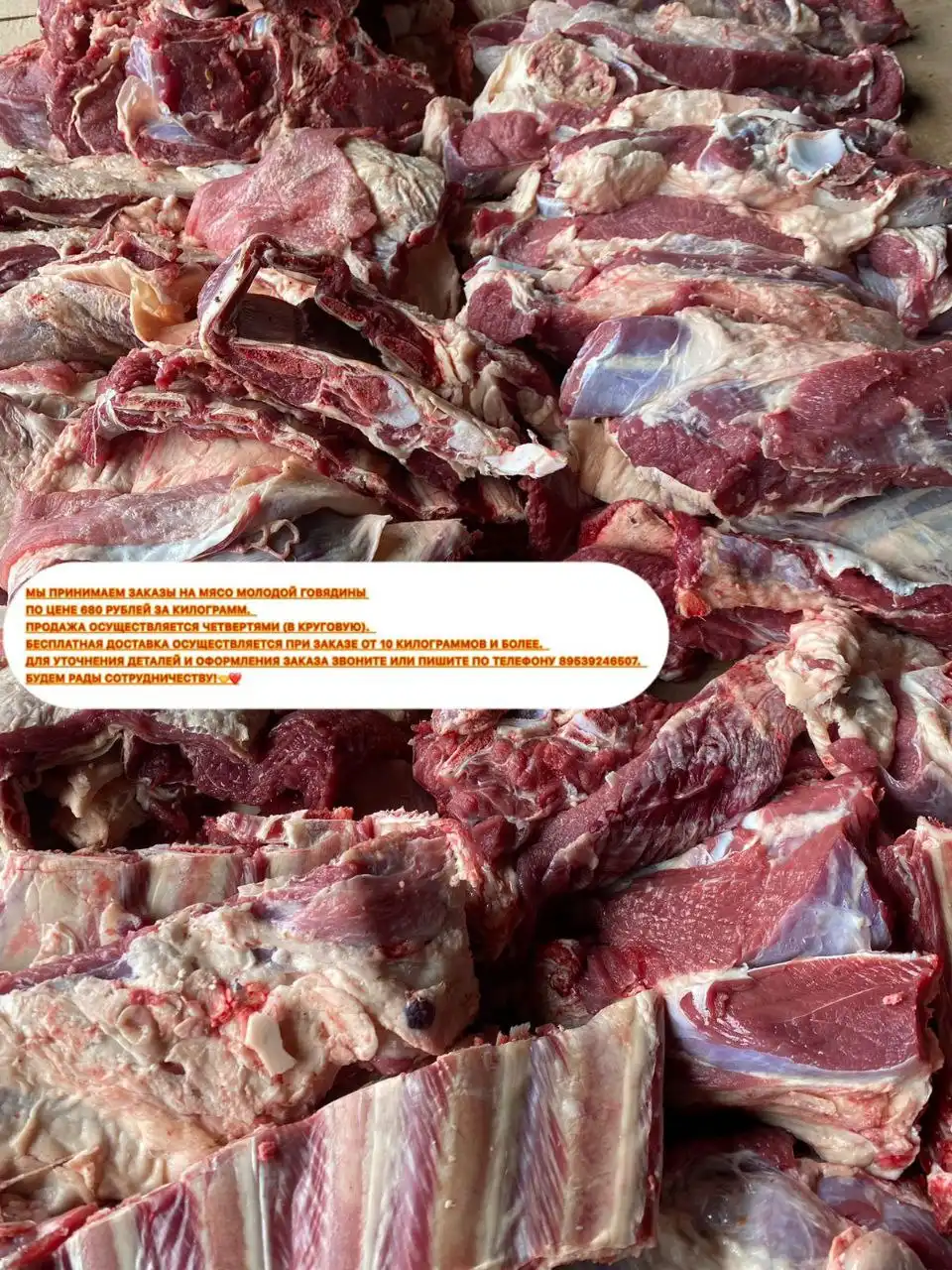 Мясо молодой телятины