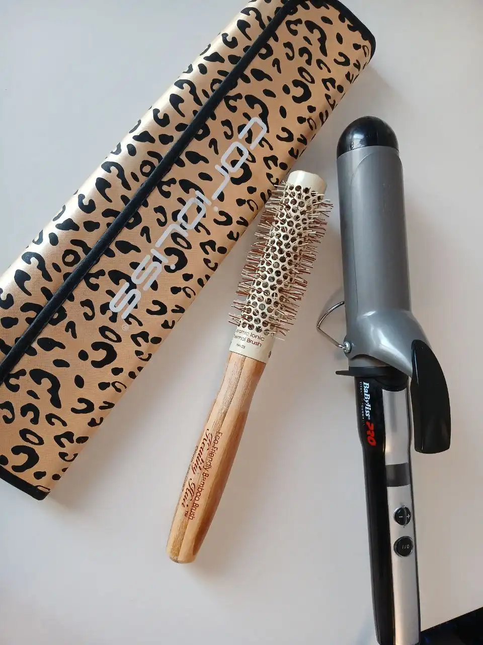 Плойка babyliss pro 32mm, термобрашинг Olivia garden 23mm и чехол coriolis