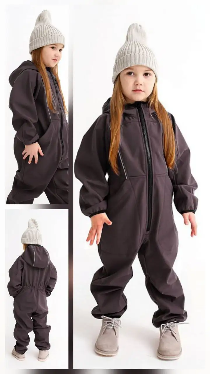 Комбинезон из софтшелла Минидино, размер 122 - Детская одежда (Одежда) в Томск