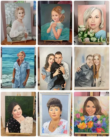 Портрет ручной работы на холсте - Цифровые услуги в Томск