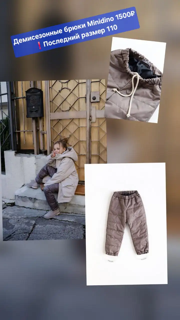 Демисезонные штаны Minidino 110 размер - Одежда для детей (Товары для детей) в Зональный
