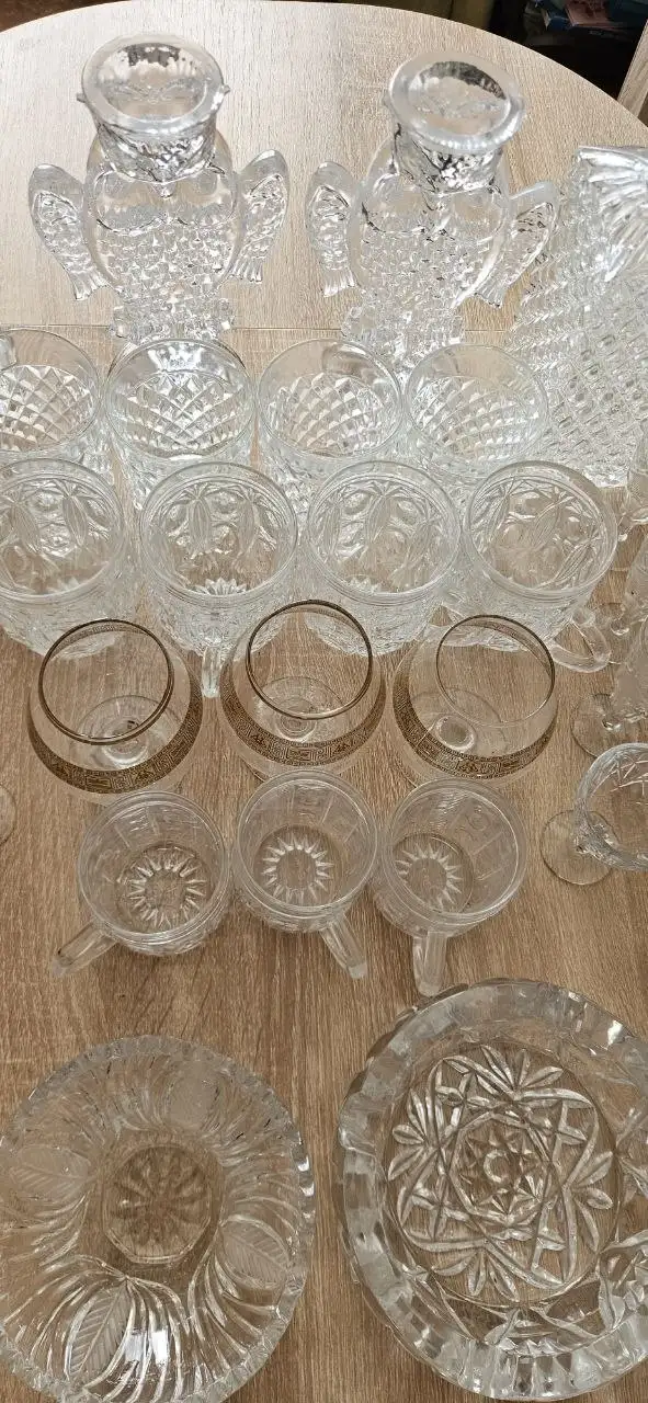 Хрустальная и стеклянная посуда 27 предметов - Посуда (Для дома и дачи) в Томск