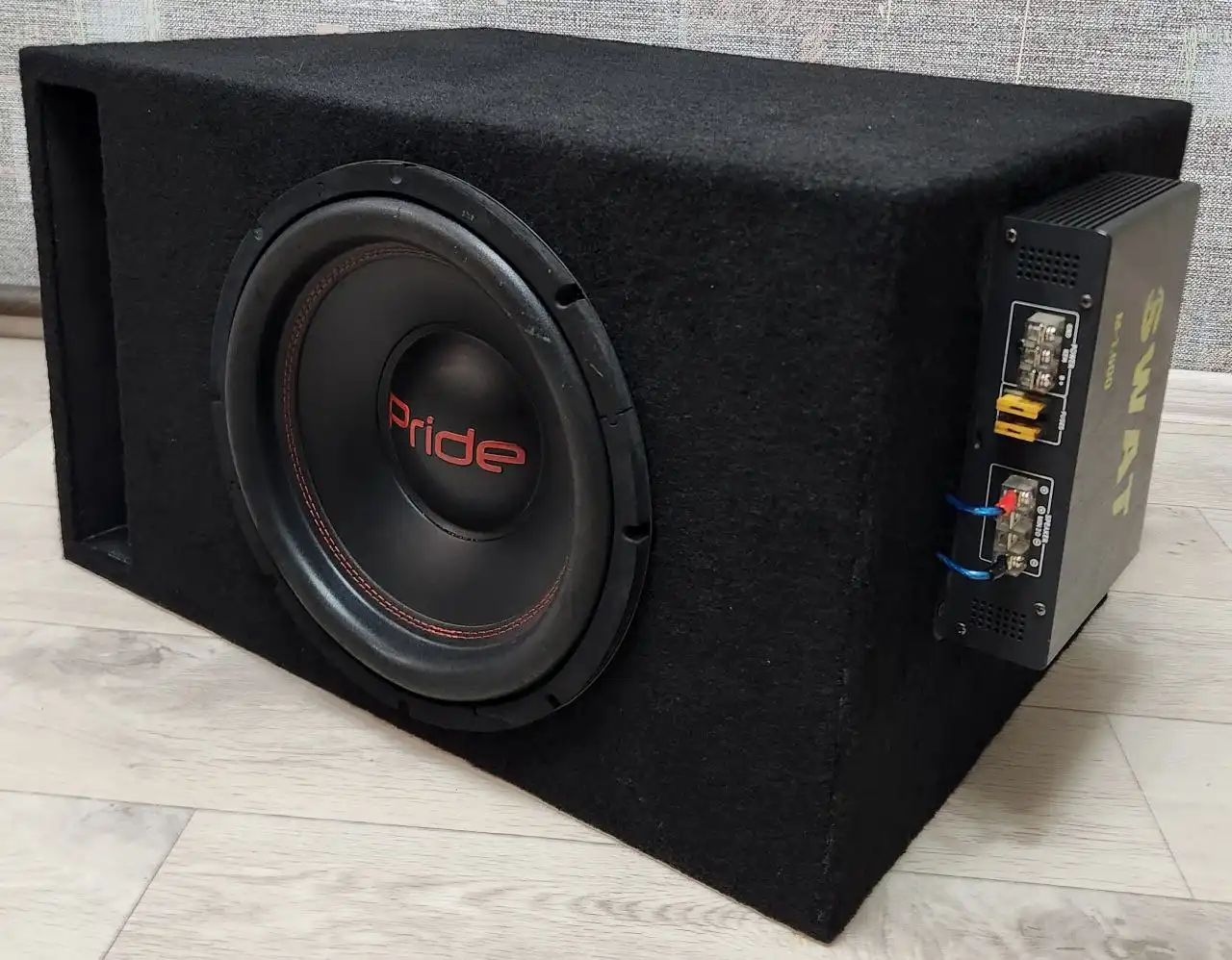 Сабвуфер Pride Eco 12 дюймов с усилителем Swat M-1.500 - Автозвук (Авто) в Новосибирск