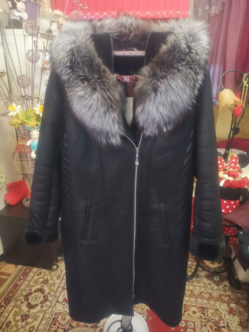 Дубленка с чернобуркой 54-56 размера - Верхняя одежда (Одежда) в Сургут