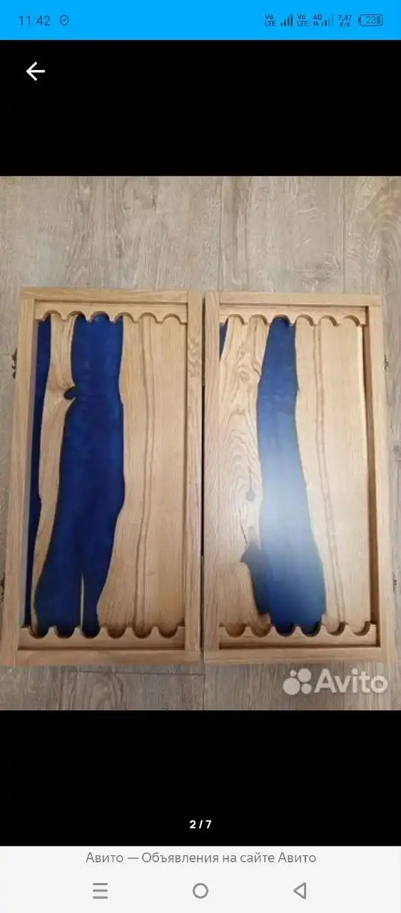 Нарды ручной работы из эпоксидной смолы и дуба