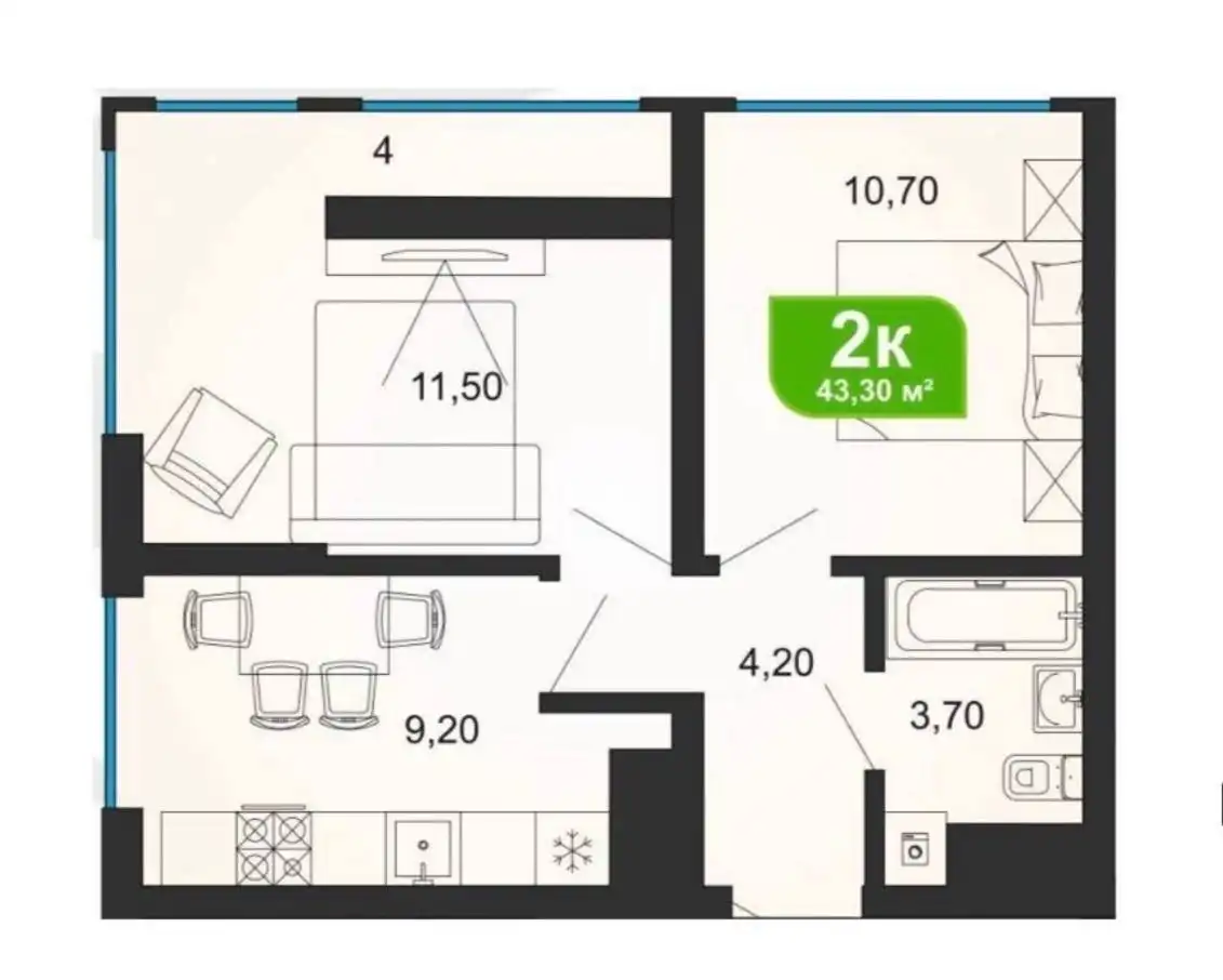 Продажа 2-комнатной квартиры в Сочи парке с видом на море - Квартиры (Недвижимость) в Сочи