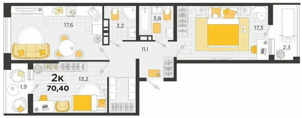 Продается 2-комнатная квартира с новым ремонтом в Краснодаре - Квартиры (Недвижимость) в Краснодар