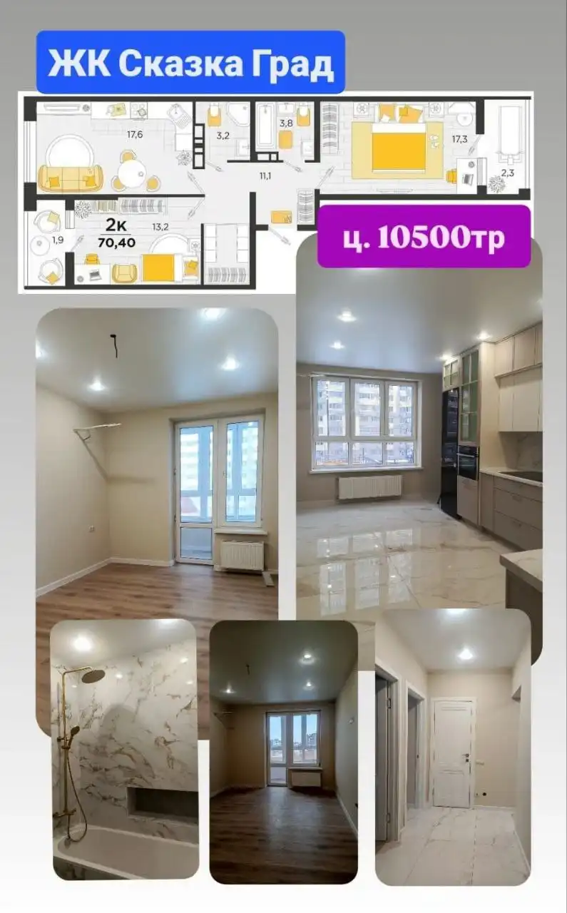 Продажа 2-комнатной квартиры с новым ремонтом в Краснодаре - Недвижимость в Краснодар