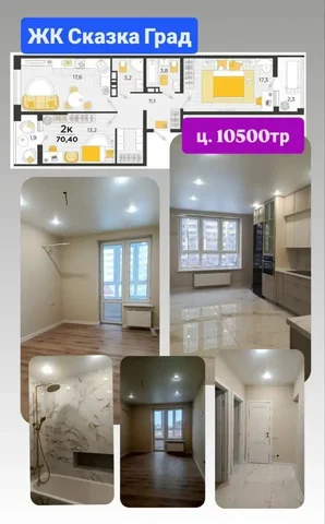 Продажа 2-комнатной квартиры с новым ремонтом в Краснодаре - Недвижимость в Краснодар