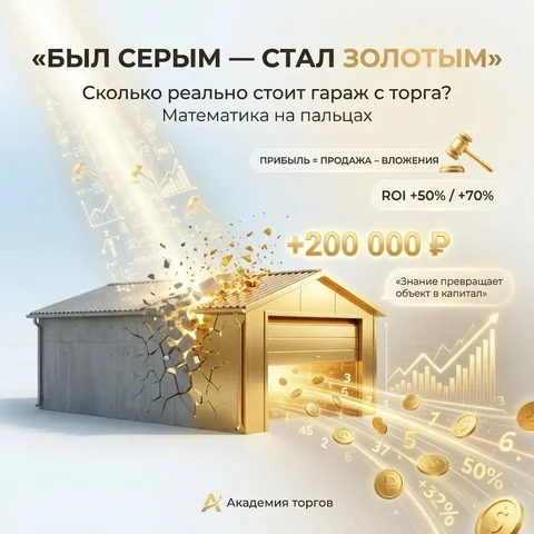 Гаражи и машиноместа с торгов — тихие чемпионы доходности - частное объявление в Краснодар