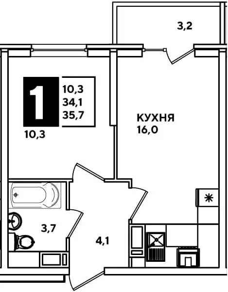 Евродвушка в ЖК Парк Победы с разводкой электричества - Квартиры (Недвижимость) в Краснодарский край