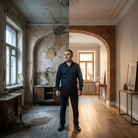 Квартира с историей: от заброшенности до премиального лота - Квартиры в Краснодарский край