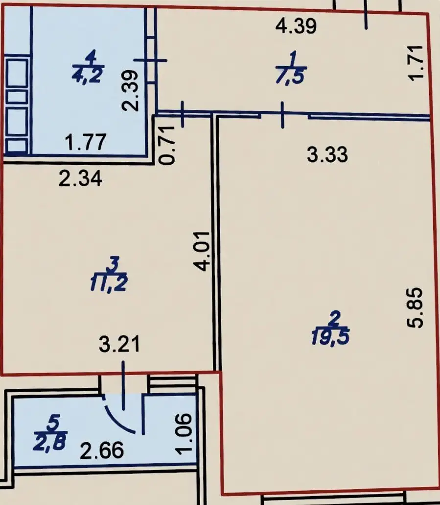1-комнатная квартира под ремонт в ЖК на Чехова - Квартиры (Недвижимость) в Краснодар