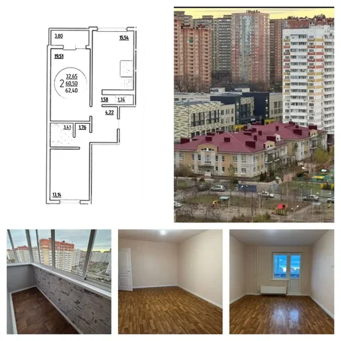 Квартира в Краснодаре, район Губернский, ул. Трошева 35, этаж 13, ремонт от застройщика - частное объявление в Краснодар