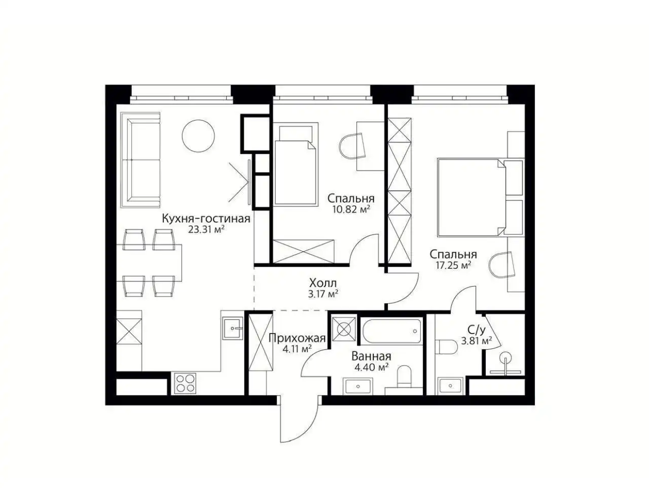 Пентхаус в ЖК Событие 2 на ул. Василия Ланового